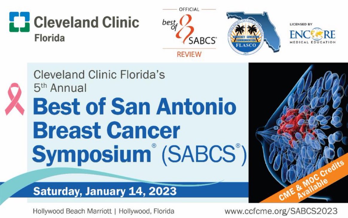 Zeina Nahleh, MD, FACP (@drznahleh) on Twitter photo If you can’t make it to San Antonio Register today for Florida’s only official Best of San Antonio Breast Cancer Symposium ccfcme.org/SABCS2023 and come join us in Hollywood, Florida <a href="/Cancer_CCFla/">Maroone Cancer at Cleveland Clinic Florida</a> <a href="/CleveClinicFL/">Cleveland Clinic Florida</a> <a href="/HSaterMD/">Sam Sater, MD</a> <a href="/gt_budd/">GT Budd</a> <a href="/ErinRoeschMD/">Erin Roesch</a> <a href="/DrAlexAdjei/">Alex A. Adjei</a> If you can’t make it to San Antonio Register today for Florida’s only official Best of San Antonio Breast Cancer Symposium ccfcme.org/SABCS2023 and come join us in Hollywood, Florida <a href="/Cancer_CCFla/">Maroone Cancer at Cleveland Clinic Florida</a> <a href="/CleveClinicFL/">Cleveland Clinic Florida</a> <a href="/HSaterMD/">Sam Sater, MD</a> <a href="/gt_budd/">GT Budd</a> <a href="/ErinRoeschMD/">Erin Roesch</a> <a href="/DrAlexAdjei/">Alex A. Adjei</a>
