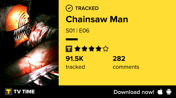 awhrdylan's tweet photo. I've just watched episode S01 | E06 of Chainsaw Man! #chainsawman  https://t.co/wp93ksvW1z #tvtime https://t.co/vIxTCGv9Cv