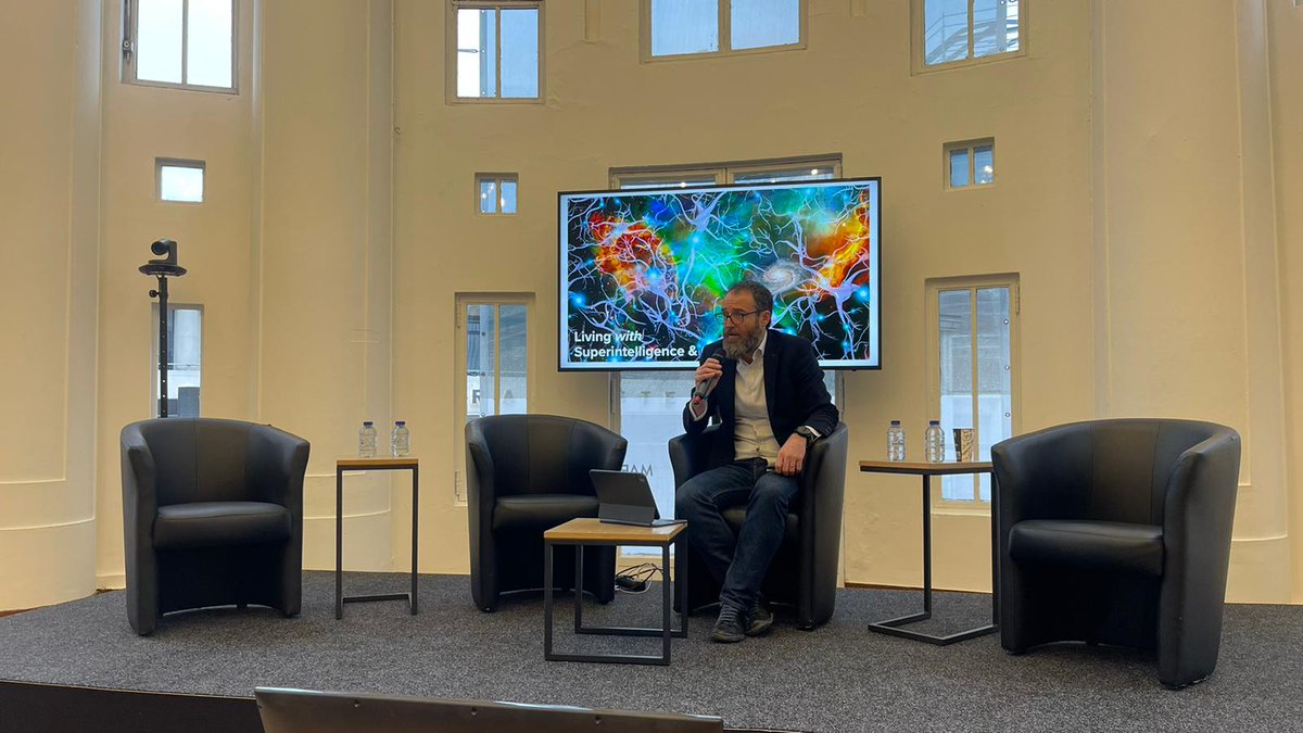 Thrilled to have Michal <a href="/pechoucek/">Michal Pechoucek</a> from <a href="/Avast/">Avast</a> to talk about the (near &amp;) far future with the #AI . "The #ArtificialIntelligence multiplies its capacity 10 times every year" he says, but some of the solutions in #science (the AI can assist humans with) we need now, not in 25 yrs.