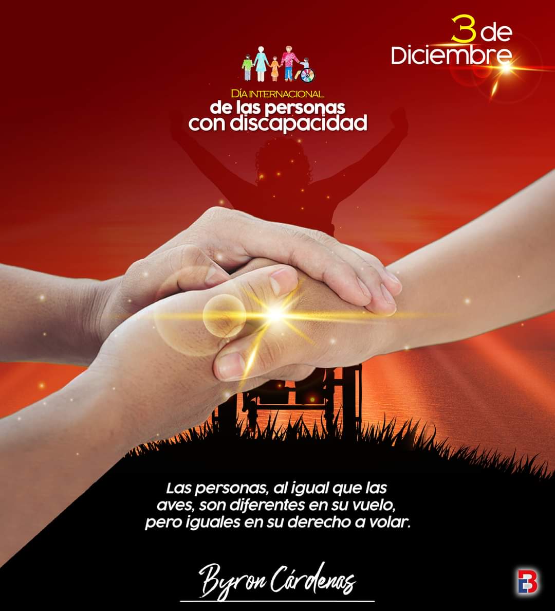 Por una sociedad con igualdad de derechos y oportunidades. 

#ByronCárdenas
#diainternacionaldeladiscapacidad