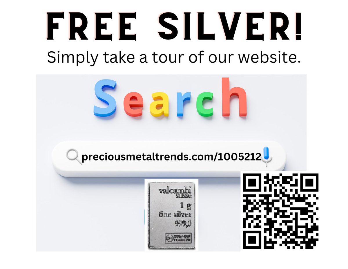chadwarren32076's tweet photo. #free #silver bar
I'm looking for...
1. People who want to collect #preciousmetals monthly as a savings vs lose value due to #inflation.
2. People that want to share this opportunity with others to make extra money. #homebusiness 

Go to: https://t.co/25AzU6qqMI https://t.co/AyyJJL31fE