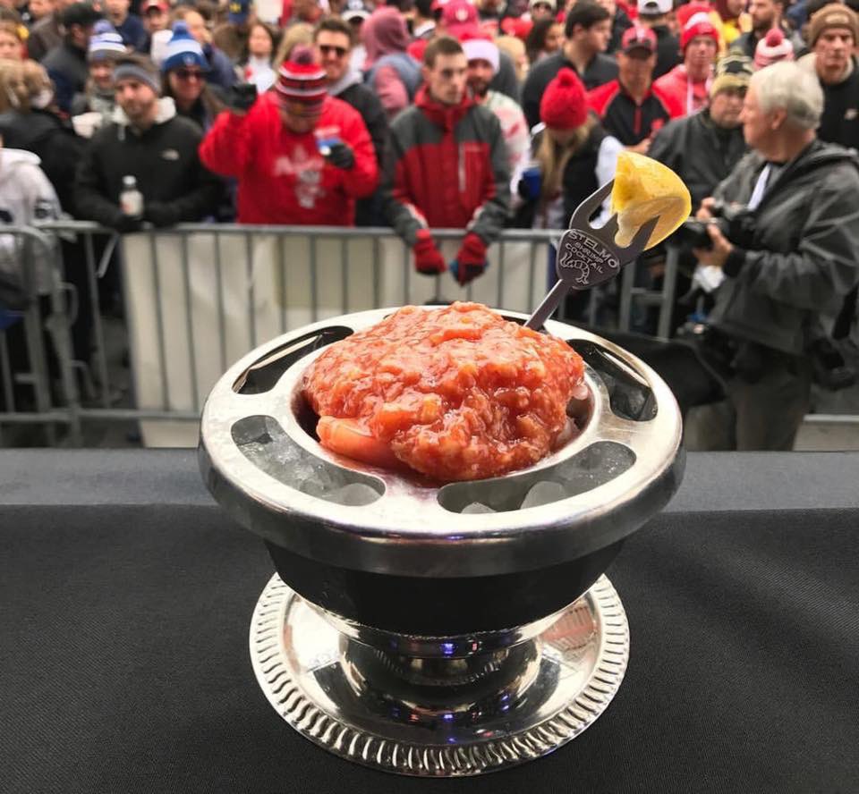 eatingcontest's tweet photo. RISE AND GRIND! World Famous St. Elmo’s Shrimp Cocktail is on the menu! 

3PM Join us with @stelmo &amp; @IndSportsCorp to see who will be crowned champion 👑 

The best in the world @joeyjaws will defend against @GeoffEsper @OMGitsMIKI @NickWehry @DRock1300 M. Raible &amp; H. Titus https://t.co/TwX4Mz33Mq