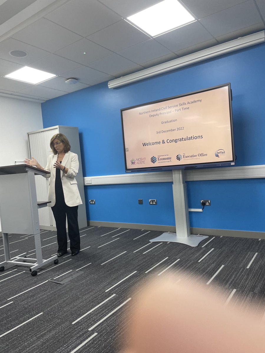 belfastbizskool's tweet photo. Great to welcome ⁦@jillminne⁩ to Deputy Principal Assured Skills Graduation ⁦@bfastmet⁩ ⁦@NICS_HR⁩ ⁦@Further_NI⁩ another outstanding talented group https://t.co/tbh9ee6E3r