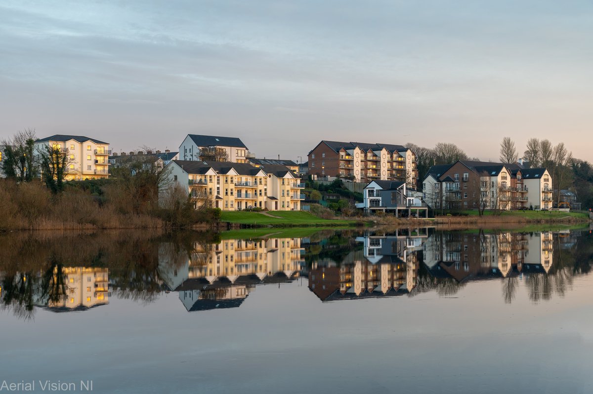 Aerial Vision NI on Twitter "Coleraine reflecting in the river Bann