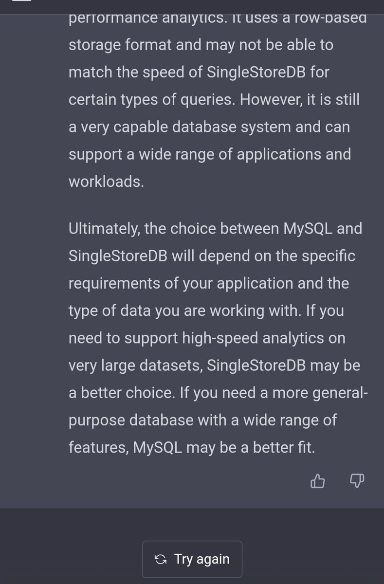 Annevigoss's tweet image. #MySQL and #SingleStoreDB

#ChatGPT