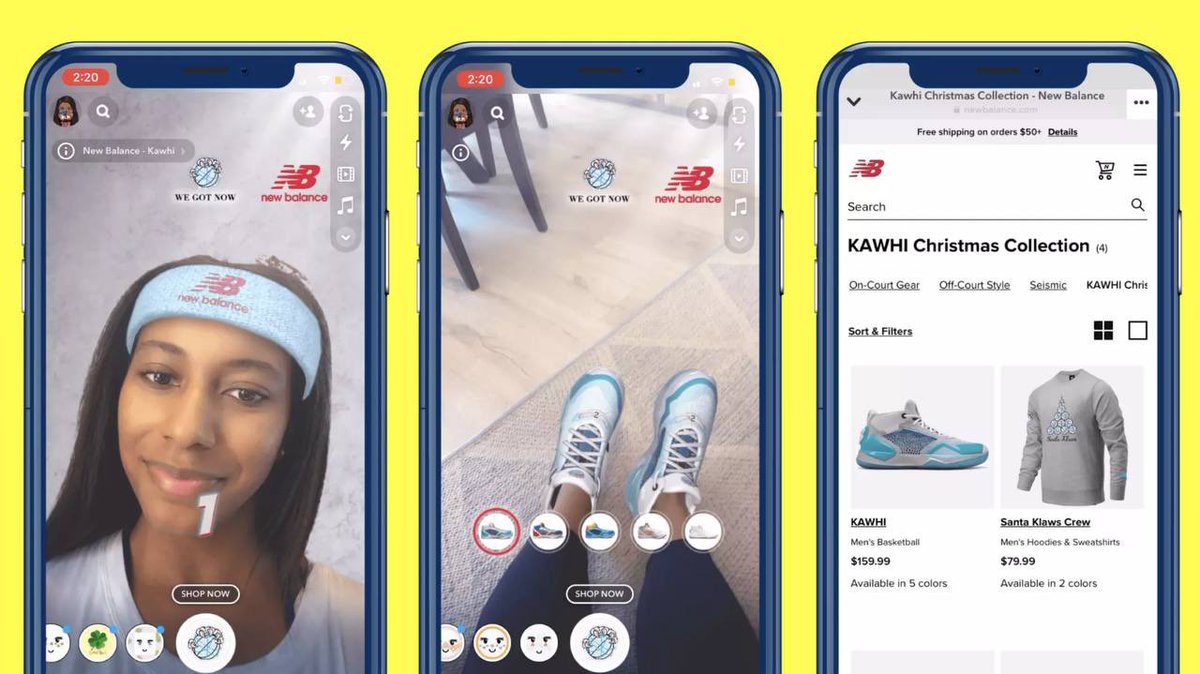 Oleg_GD's tweet photo. Great step from New Balance👟 Virtual fitting sneakers in @Snapchat 🤩👍🏻🔥

#news #socialmediamarketing #MarketingTips https://t.co/FCwKLgNaKW