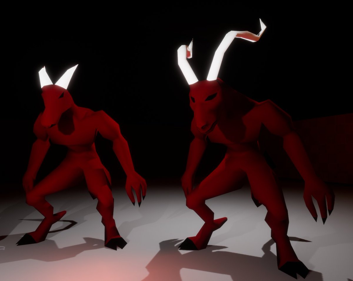 #demon improvements WIP for #screenshotsaturday 
#lowpoly #osrs #blender #unrealengine #gamedev