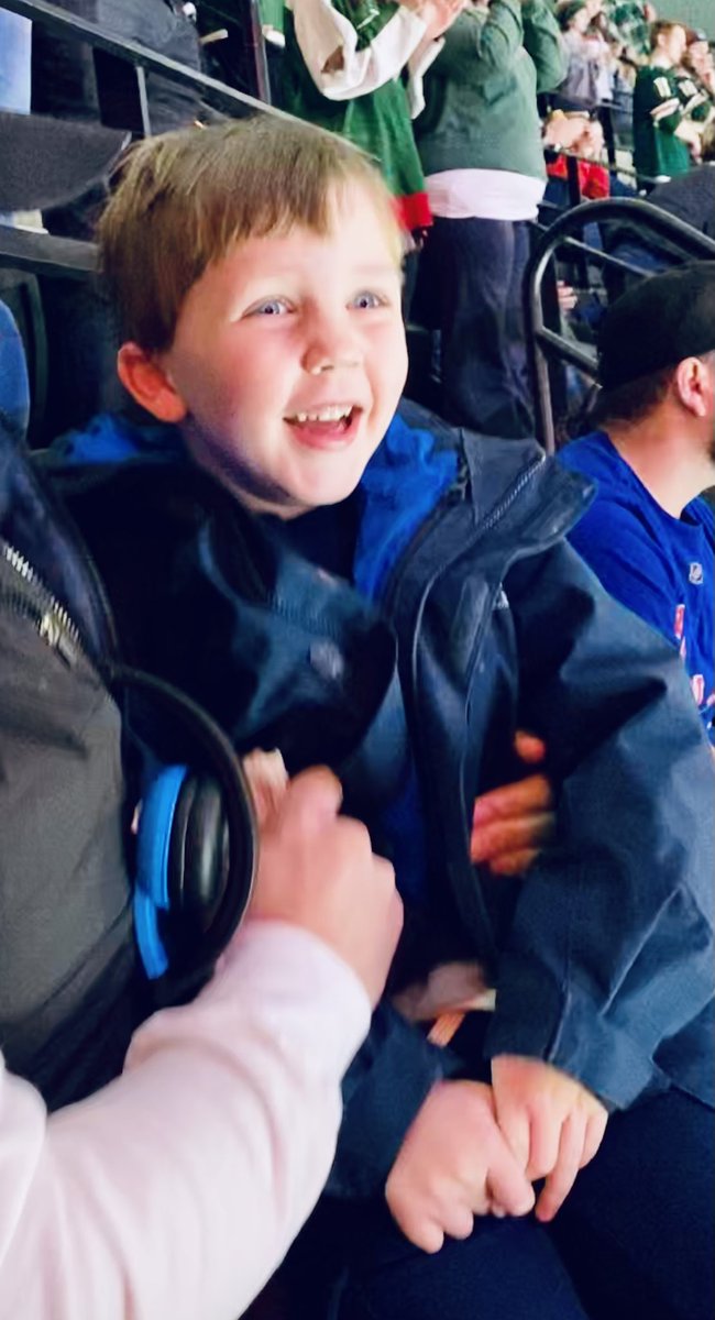 First <a href="/mnwild/">Minnesota Wild</a> game, second #mnwild goal. Don’t worry. Sam already squished all the guys on the <a href="/AnaheimDucks/">Anaheim Ducks</a> so we’re all good there. #stateofhockey