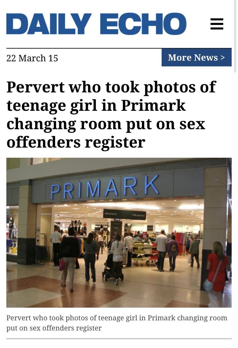 Men caught recording images of women and underage girls in @Primark changing rooms have free rein to continue using women’s changing rooms because @Primark have decided a woman is anyone that says they are

#PrimarkDontGoAlone 
#boycottprimark