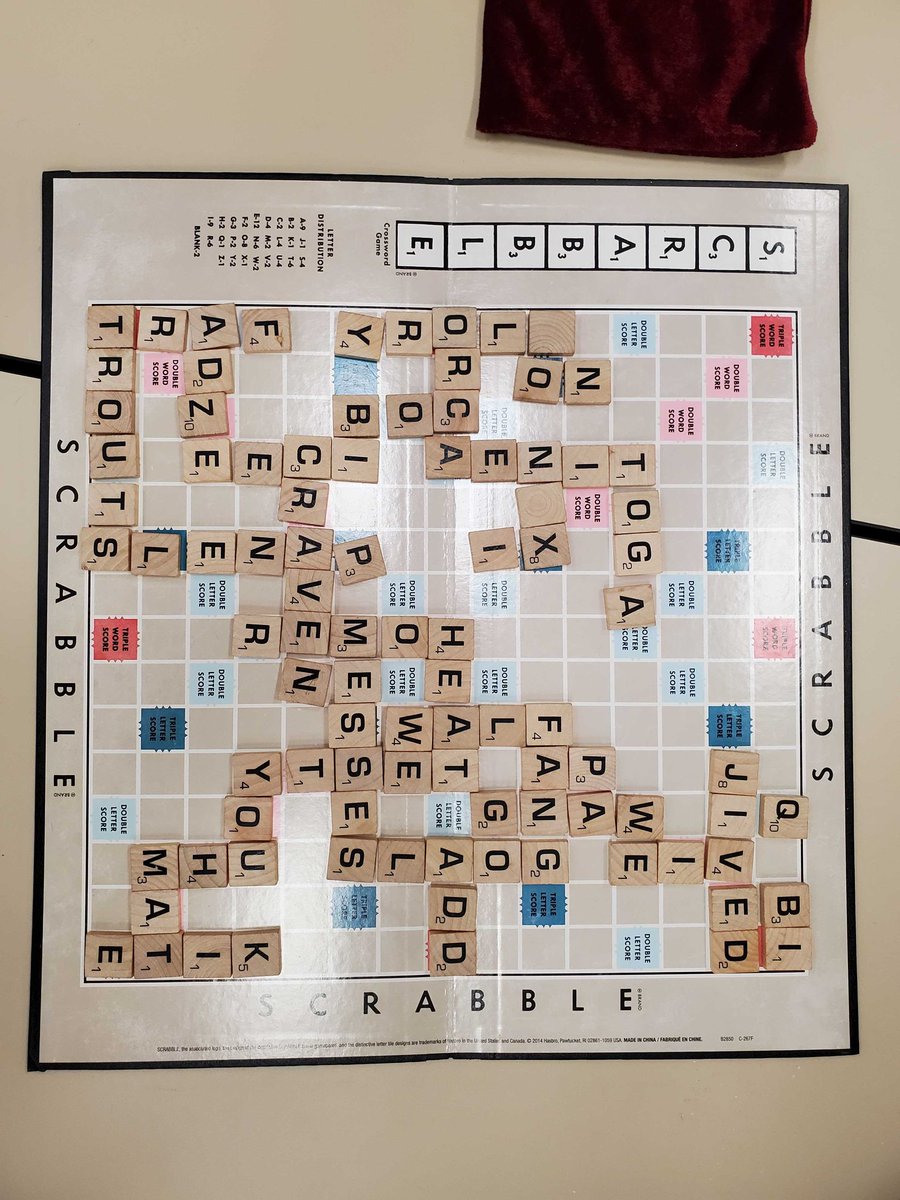 PAX Tabletop on Twitter "Scrabble finals, where one player managed to