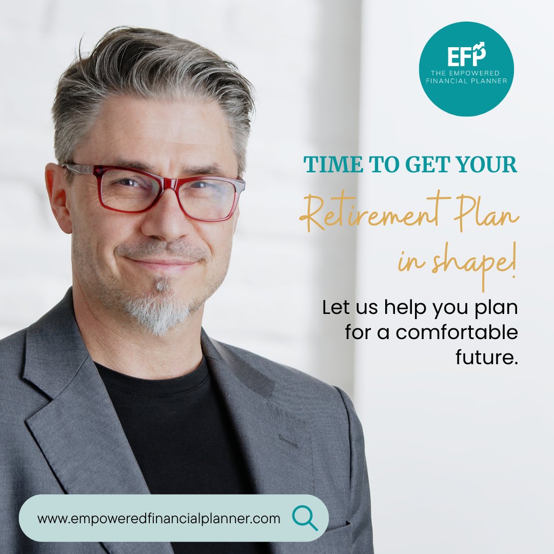 euniciaperet's tweet image. Time to get your retirement plan in shape!

Let us help you plan for a comfortable future.
Visit: empoweredfinancialplanner.com

#optimizeyourfuture #retirementplanning #financialplanning #bethefuture #adulting #financialtips #money #futuresecured #savingtips