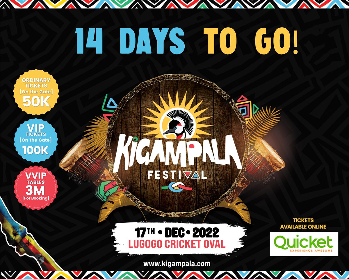 Have you bought your Ticket? kigampala.com 14 Days to Go! youtube.com/@maestrostudio… #dmaestroz #maestrostudios #kigampala #kigampalafestival #festival #viral #event