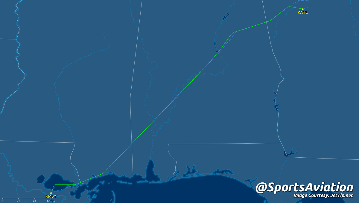 SportsAviation's tweet photo. 🏀 Denver Nuggets (@nuggets) #MileHighBasketball
🆚 L @ Atlanta Hawks #TrueToAtlanta #DENvsATL
⏭️ New Orleans #Pelicans #DENvsNOP
✈️ N649DL | DAL8924 | B752
🛫 ATL - 12:39 pm ET
🛬 MSY - 12:48 pm CT
📡 Tracking: https://t.co/WkFSIuUlRy https://t.co/msCWRa9SI7
