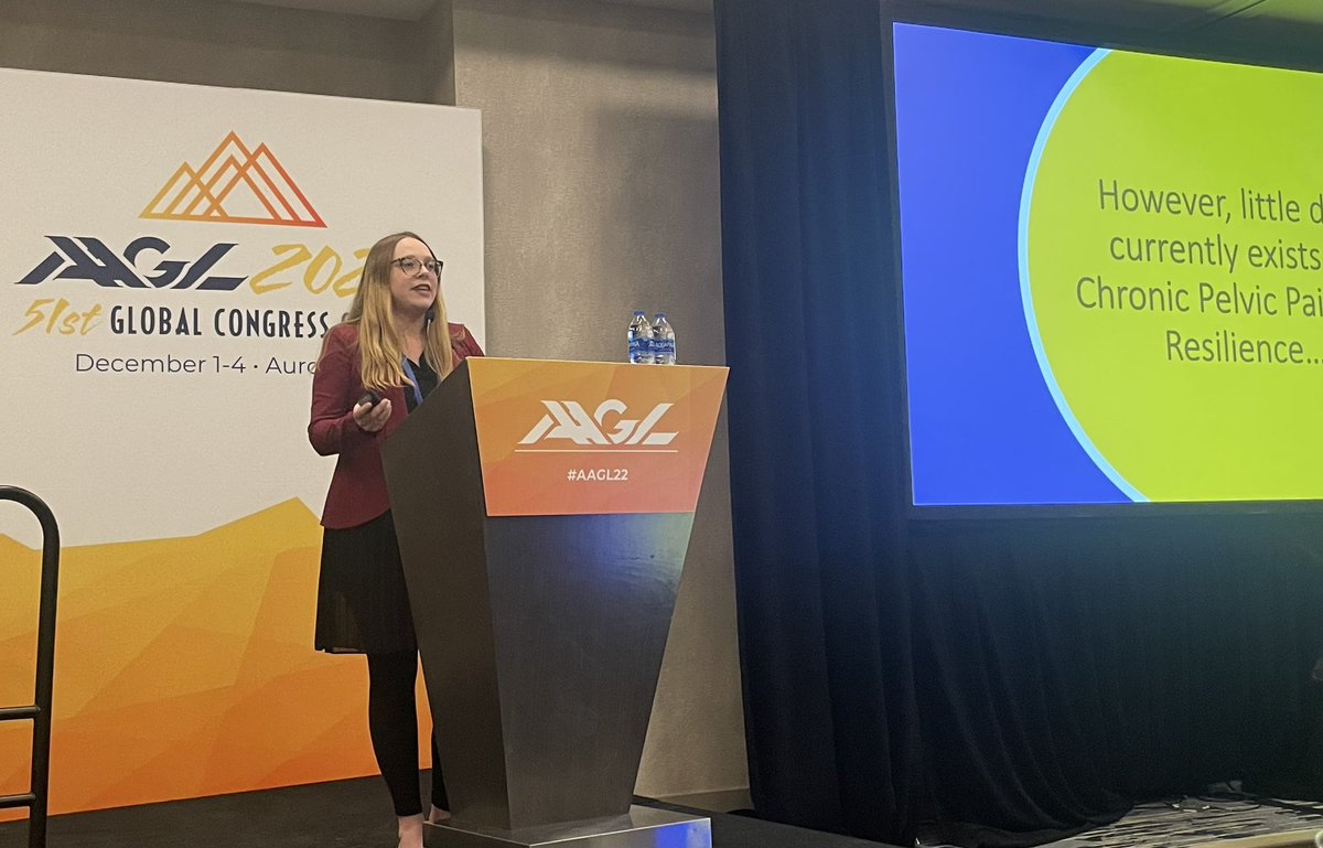 dr_foxx_gyn's tweet photo. Exciting to talk about my research in chronic pelvic pain. So thrilled to see more focus on chronic pain at #AAGL22! https://t.co/zcanaG9nm5