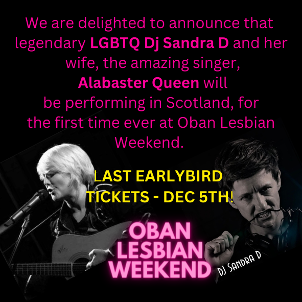 outnewsglobal's tweet photo. 🎄🏳️‍🌈🎄JOIN OUR FRIENDS AT Oban Lesbian Weekend! THERE ARE JUST 3 DAYS LEFT TO GET YOUR EARLYBIRD DISCOUNTED TICKETS!!  DEADLINE  MON 5TH DEC - 1/3 OFF! 🏳️‍🌈🎄🏳️‍🌈
* 🎄🎄Treat yourself or others to an OLW ticket for Xmas! https://t.co/OVBULVSb33
FB GROUP:https://t.co/IwLPgyH8PX https://t.co/OaiqMaRuaN