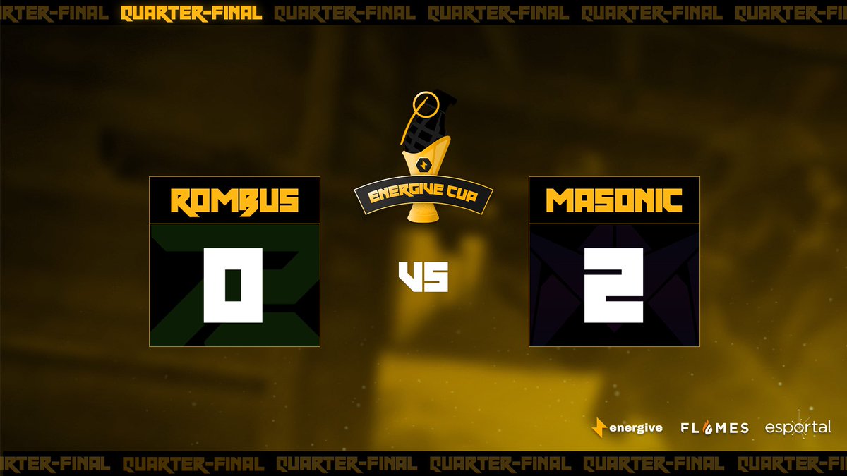 We’ve got our last semi-finalist! ⚡️

<a href="/MasonicGG/">MASONIC</a> takes <a href="/RombusEsport/">Rombus Esport</a> in two maps and move on to tomorrow. 

16-4 Ancient  |  16-4 Inferno