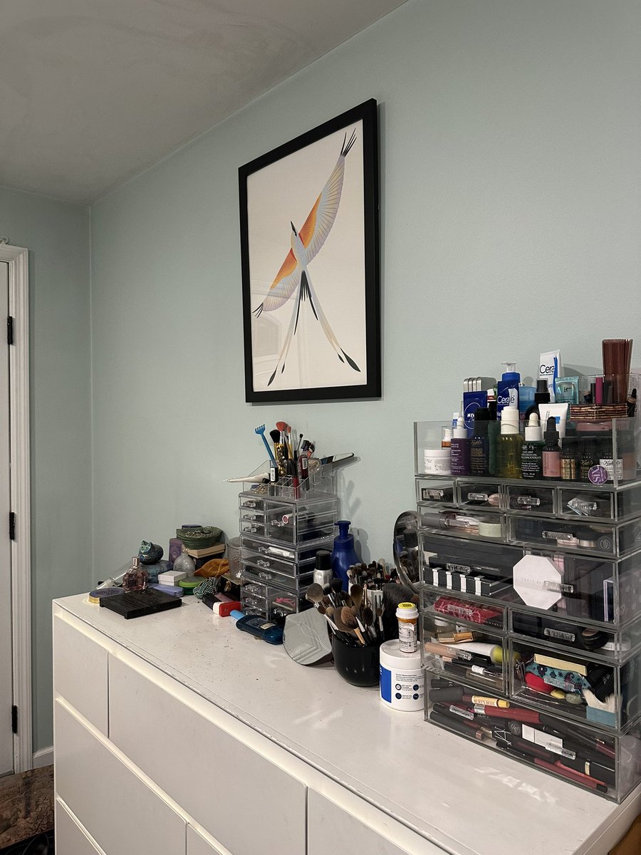 edukindness's tweet photo. Just by being bird and bright color loving bisexuals @SarahAMoga and I have accidentally turned our home into a @jpbrammer museum https://t.co/doP9GEXq4j