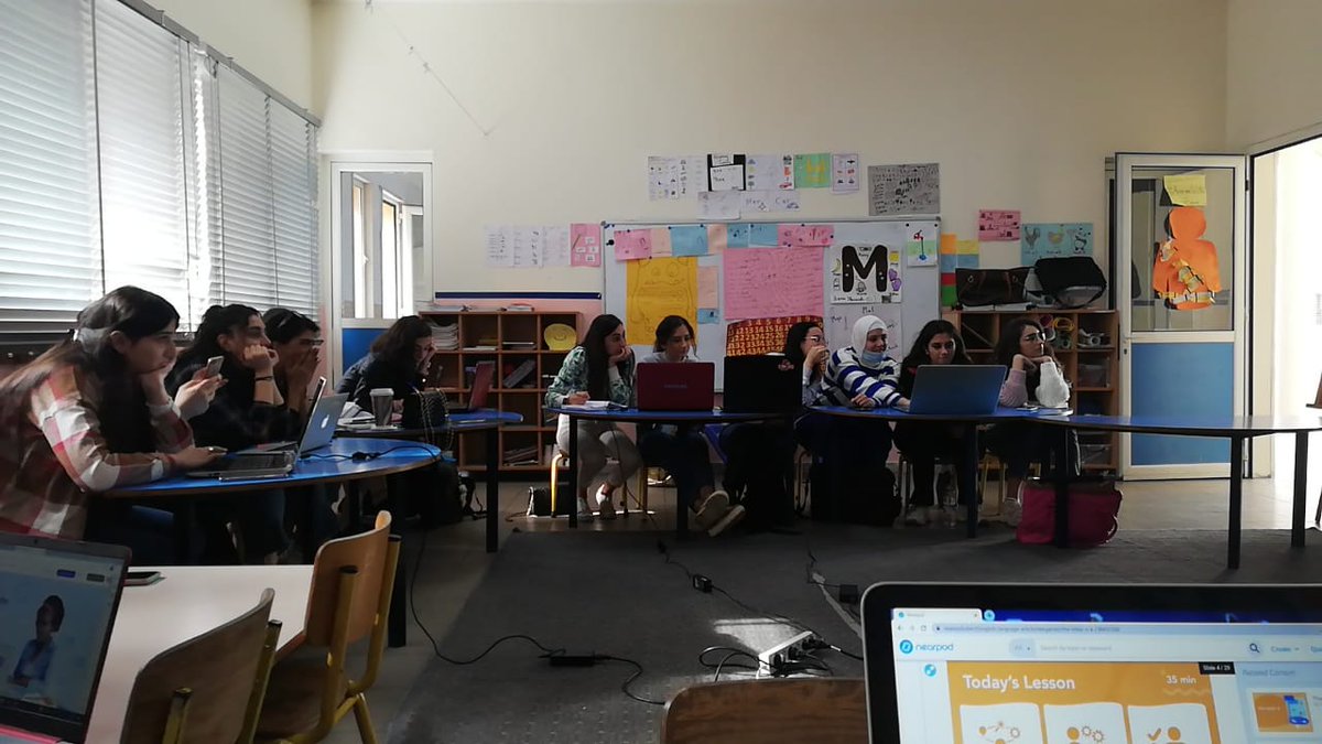 Preschool teachers attended ICT workshop to practice on “Online Creating Lessons”.
<a href="/makdawhaschool/">Makassed Dawha School</a> 
<a href="/FThaalby/">Feda Thaalby</a>