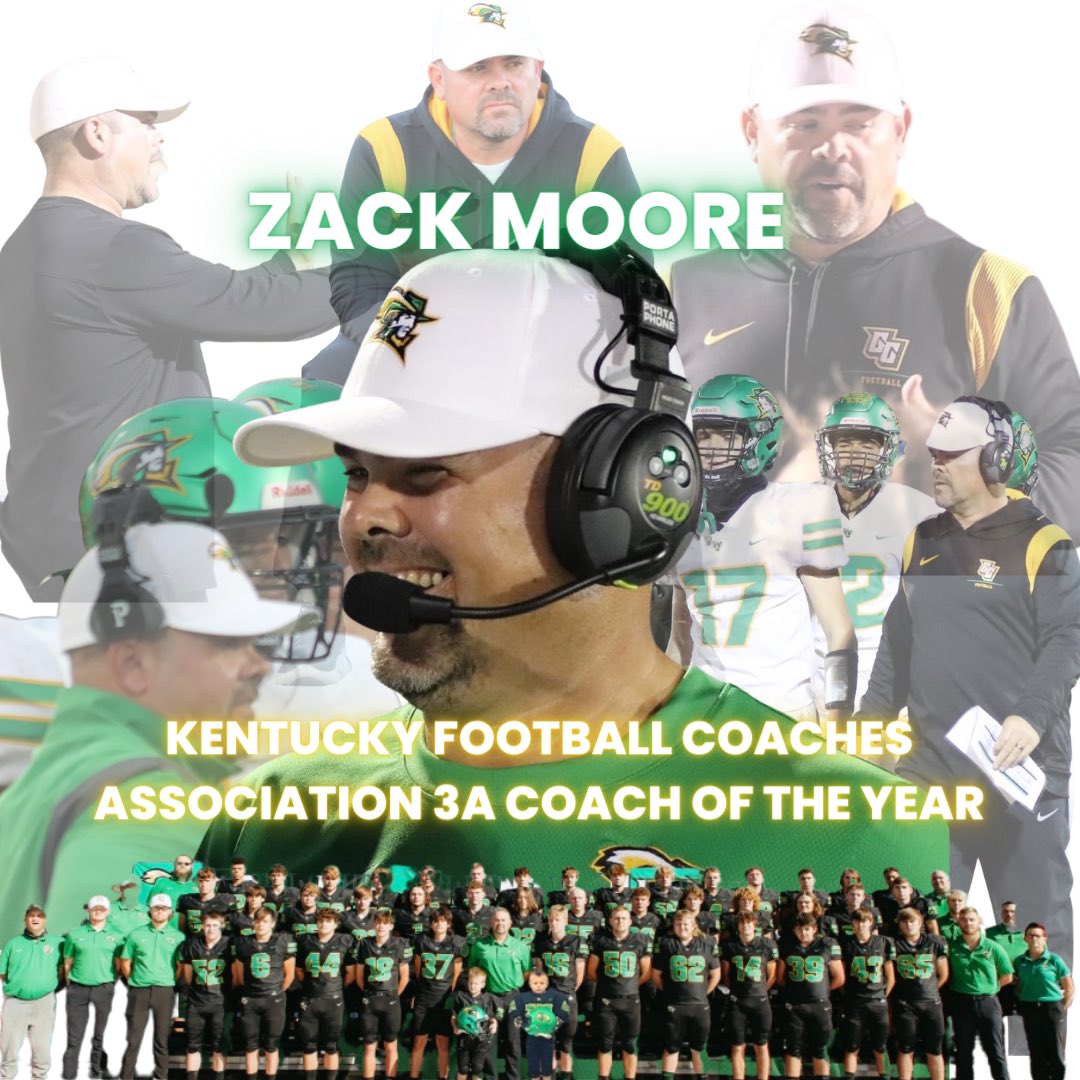 GreenupFootball's tweet image. Congratulations to @GCHS_CoachMoore on his honor today. Kentucky Football Coaches Association 3A COY…

Thank you Coach Moore.