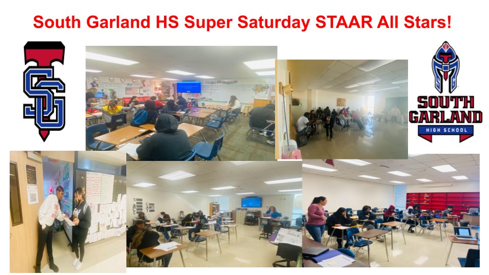 South Garland Titans All STAARS showed up today for Super Saturday to prepare for STAAR Testing!