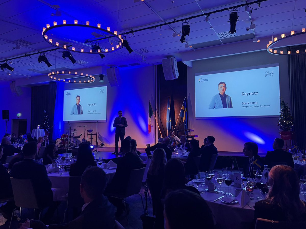 Keynote by <a href="/marklittlenews/">Mark Little</a> at tonight’s Annual Gala Event, “this is an age where the only constant is change.” #Explore #Engage #Exchange #ICCSGala2022 A wonderful evening in progress…