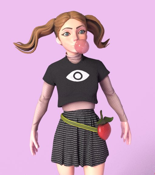 oh yes she so cool our pretty lil drooler <a href="/Cooldroolsnft/">CoolDrools</a>  #NFTCommunity  #NFTProject  #NFTartwork  #3dmodeling