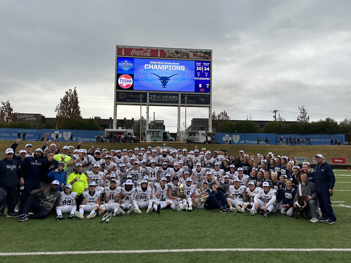BenDownsACS's tweet image. PERFECTION!!! The 4A State Champ is clad in Maverick Blue! Mavs beat Pearl Cohn 34-30 to win its first ever Football State Championship and finish 15-0! 
@ACMav4Life 
@ACSchoolsTN 
@5StarPreps 
@AllThingsACMavs 
#GoMavs🤘