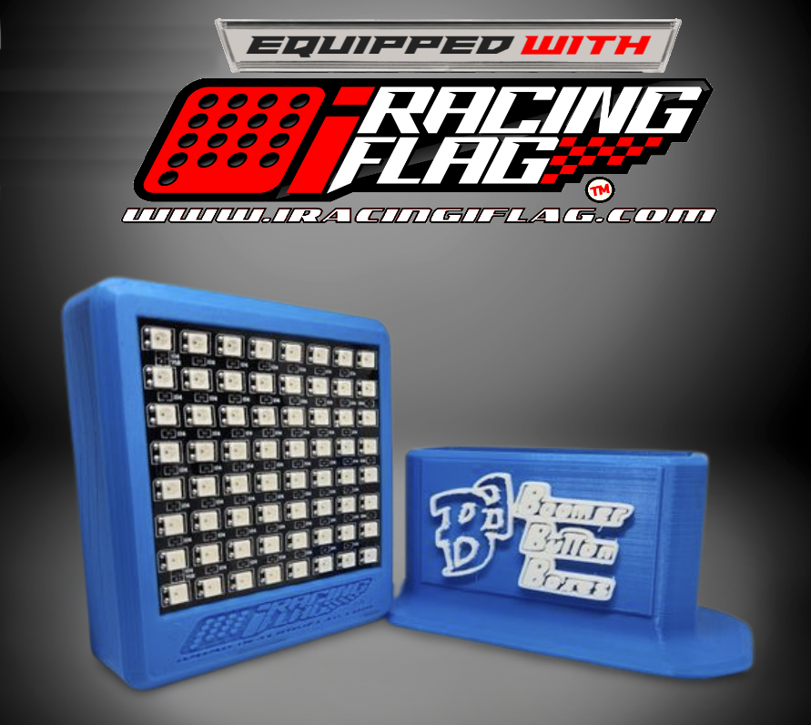Custom Visual Flag System custom made for Boomer Button Boxes.

See more of us at: 
iracingiflag.com