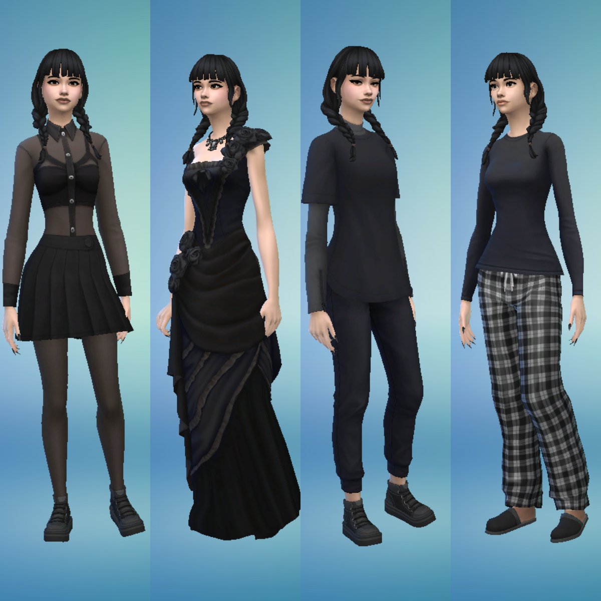 SimsByKirby's tweet photo. #wednesdaynetflix #wednesdayaddams #Sims4 #sims4nocc #ShowUsYourSims 

Gallery ID: SimsByKirby https://t.co/Npdu7N76h9