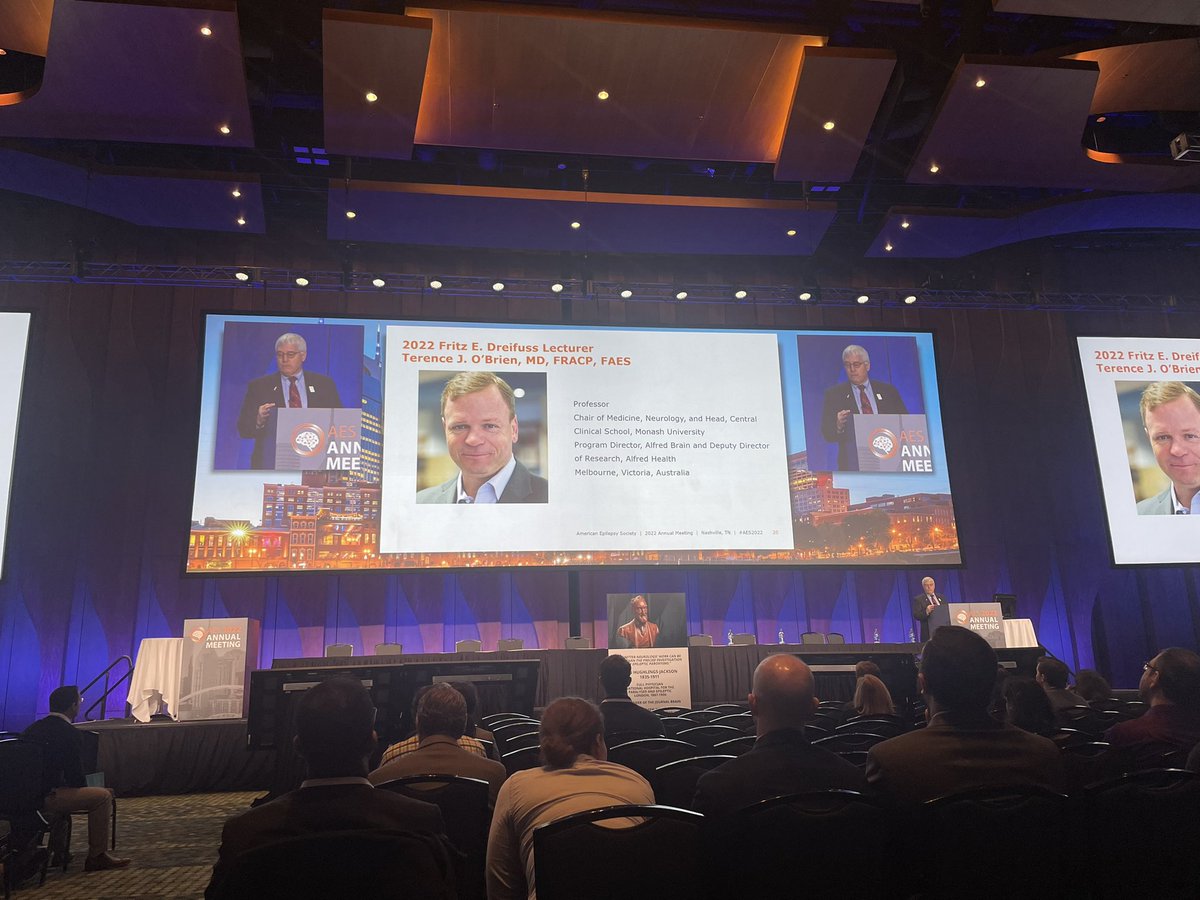 NehaDietitian's tweet photo. Congratulations Prof @brien_terence the recipient of the @AmEpilepsySoc Fritz E. Dreifruss award. In recognition of his immense contribution to epilepsy research and clinical care #AES2022 @MonashCCS @CCSNeurosci @AlfredHealth https://t.co/DnlhRbe71i