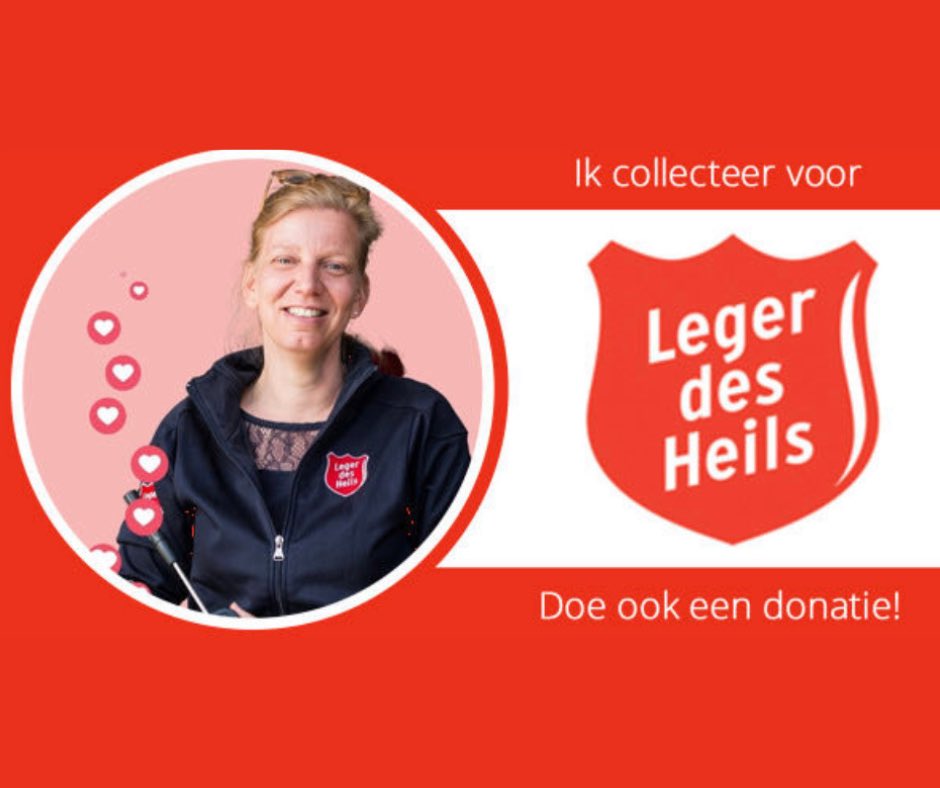 HEB JIJ AL een collectant aan de deur gehad? Het is deze week collecteweek! Mocht het niet zo zijn, dan zou ik je graag willen vragen om een donatie in mijn online collectebus. Geven kan al vanaf 2 euro en elke gift is zo welkom!
Dit kan via deze link: legerdesheils.digicollect.nl/tineke-kleinhu…