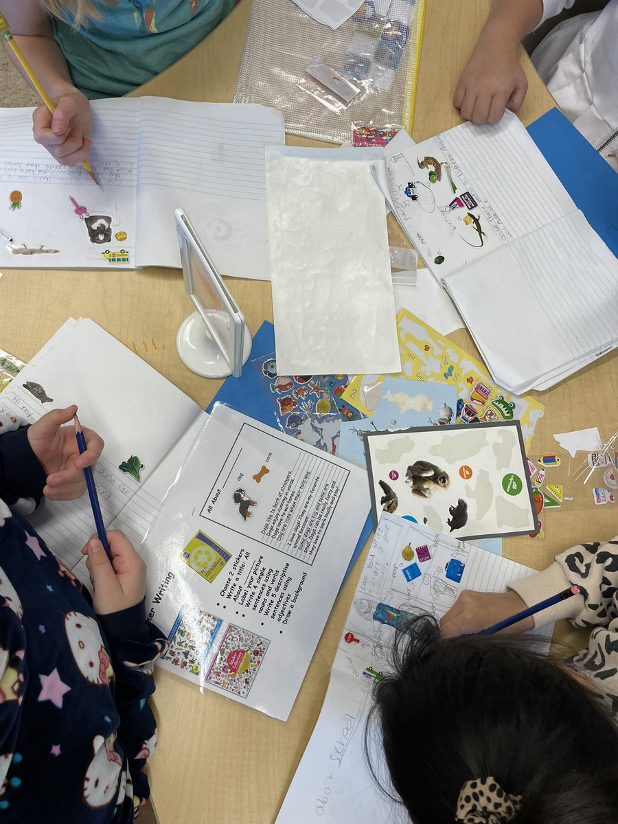 glendale_ardern's tweet photo. We have been using our literacy centres as a great learning tool. My students are loving creating stories out of stickers! https://t.co/g5XMXDfQZr
