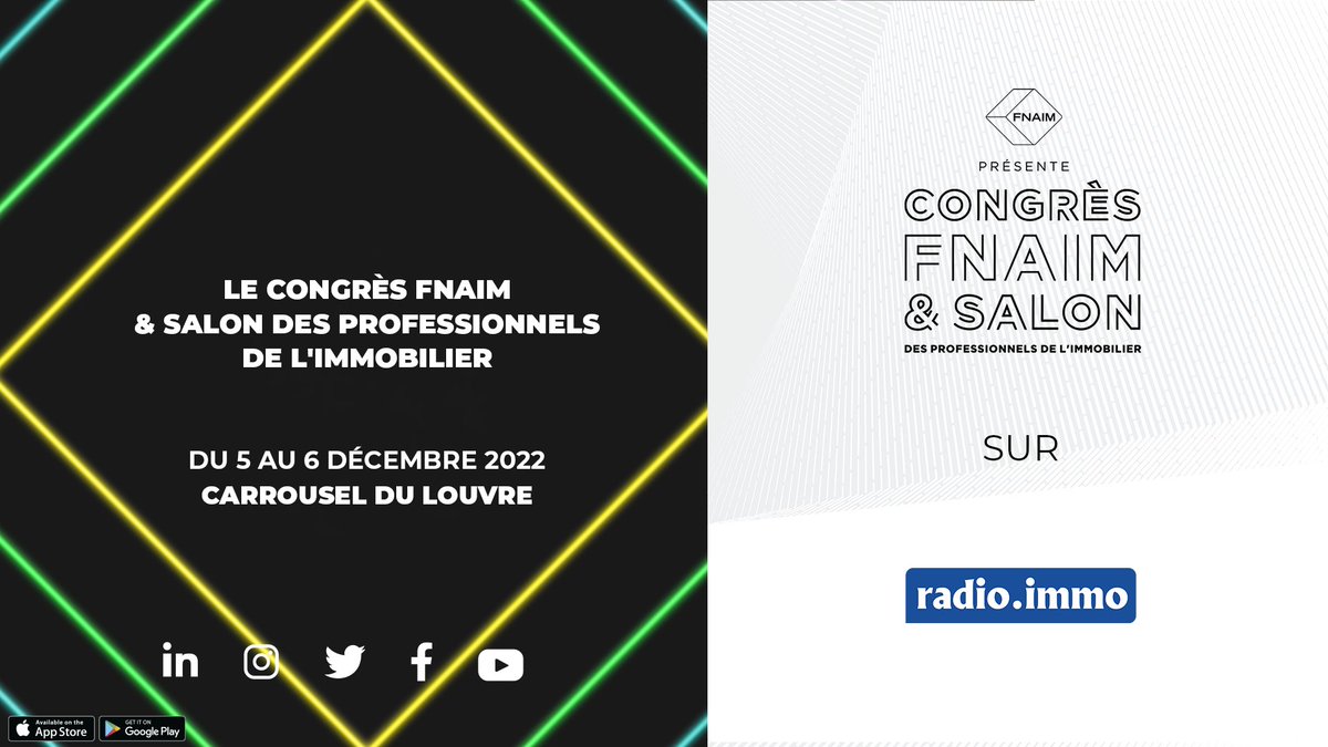 📢🟡 EVENT - Le Congrès FNAIM commence lundi ! 
 
Enjeux et solutions pour les professionnels de l’immobilier! Nous serons présents aux côtés des professionnels de l’immobilier afin de partager avec vous les temps forts de cet événement majeur !