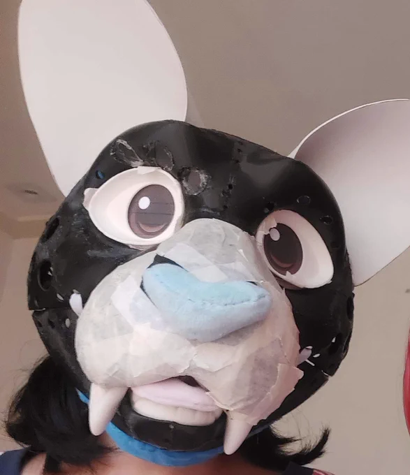 also ive been forgetting to talk abt this but im making my own fursuit head teehee. im still waiting on a couple more supplies to start furring but im gettin there!!! (credits below) 