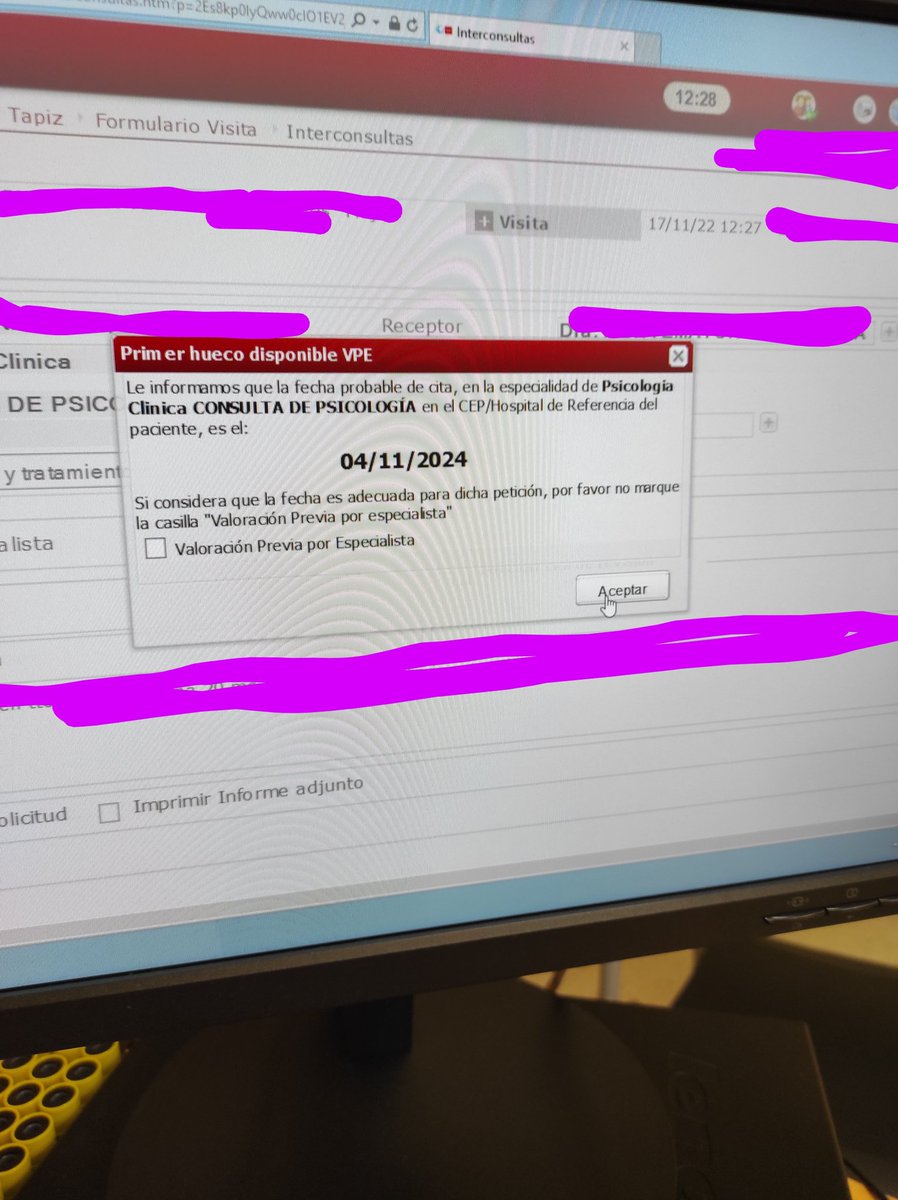 Esto es lo que puedo ofrecer a un paciente m se ma cae la cara de vergüenza.