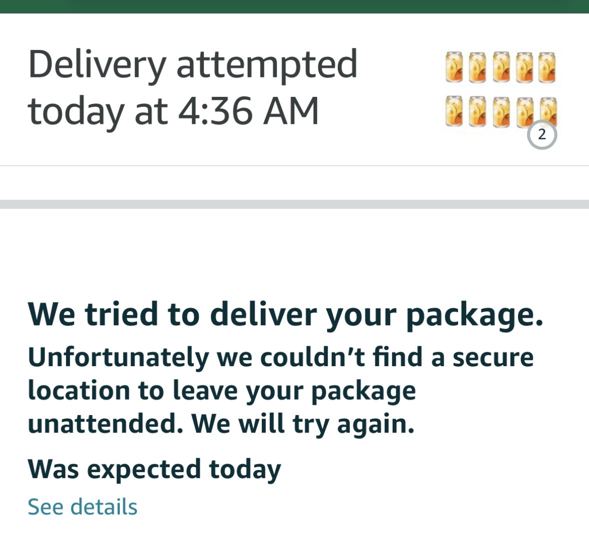 jjaimiee's tweet photo. @AmazonHelp is amazon now not going to be malignant now and not deliver my own packages? clearly this person didn’t even try as all the had to do was set them on the porch…..  there is zero barrier to accessing a “delivery zone”. https://t.co/eyrsth3fof
