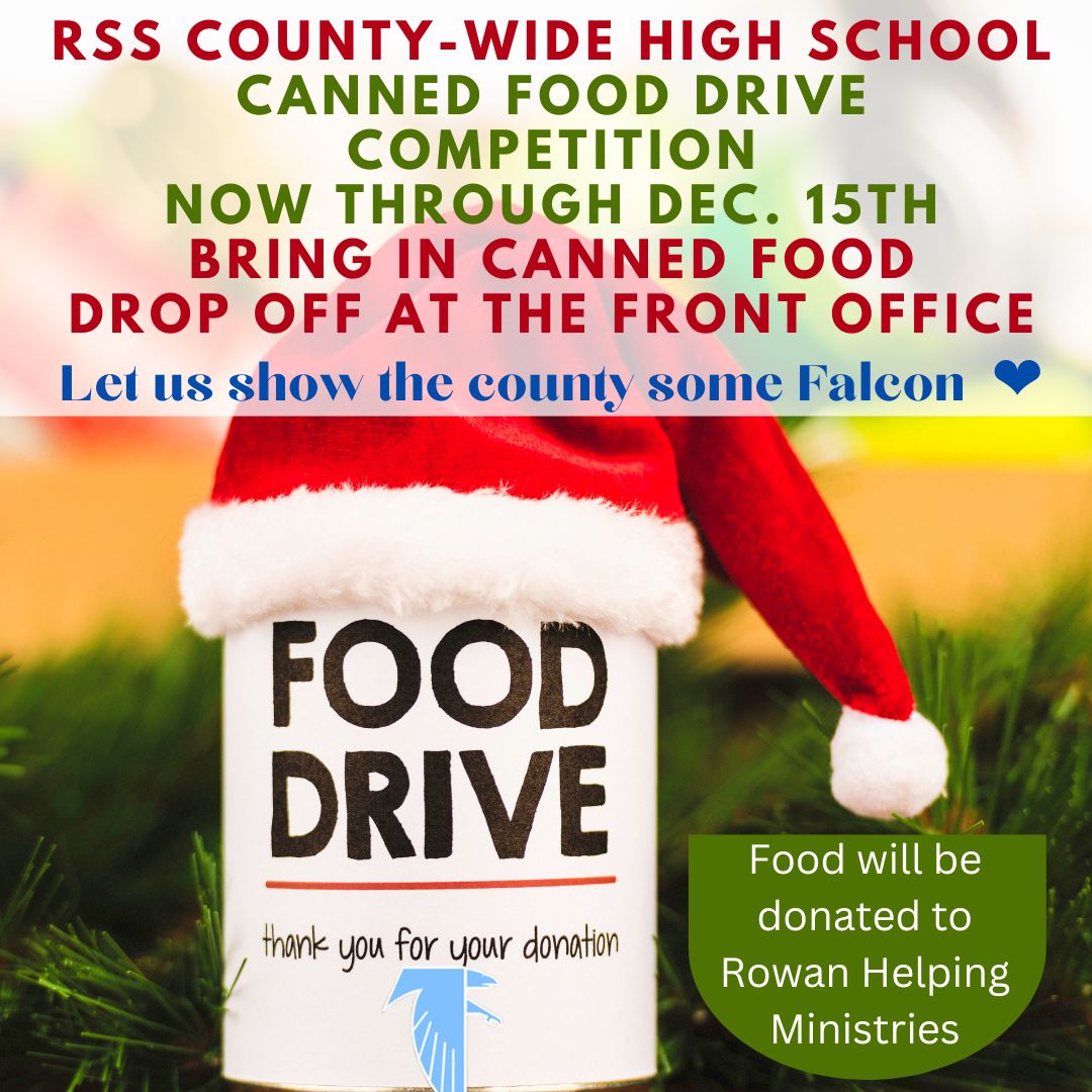 It's time for a friendly competition against other high schools in Rowan County, and it's a win-win for Rowan Helping Ministries!! #ShareFalconCheer #WestRoYouKnow