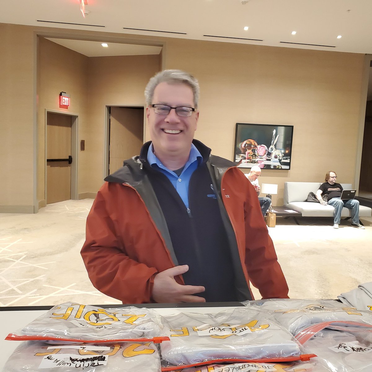ohiolinux's tweet photo. Mike Meffee, OSU alumni started the first OLF 20 years at the University. He has not missed a single OLF all these years! #olfconference https://t.co/F3auZuKWDm