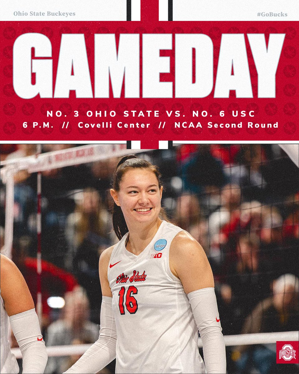 Let's DANCE - round 2⃣ 💃

🆚 No. 6 USC
⏰ 6 p.m. ET
📍 Covelli Center
📊: go.osu.edu/wvb-22ncaa2-li…
📺(ESPN+): go.osu.edu/wvb-22ncaa2-st…

#GoBucks #Team53
