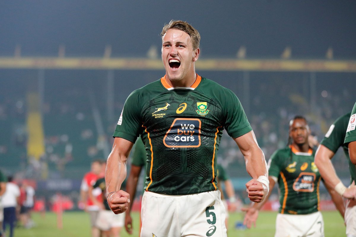 The Springbok Sevens are the <a href="/Dubai7s/">Emirates Dubai 7s</a> champions for the fourth time in succession. 
Final score 21-5