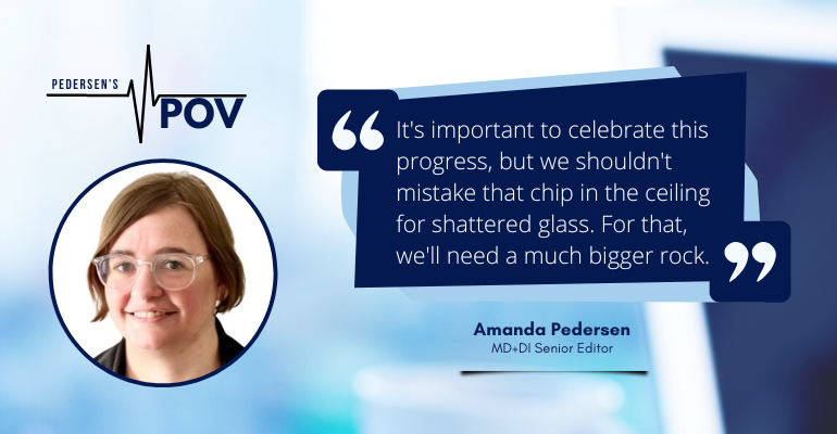 While 26% is a vast improvement over 12% in 2010, and a marked improvement over 22% in 2019 &amp; 2020, <a href="/ColleenAMadden/">Colleen Madden Blumenfeld</a> VP of PR at Challenger, Gray &amp; Christmas, said it is still far below equitable with male counterparts. Via <a href="/MDDIonline/">MD+DI</a> by <a href="/MedtechPedersen/">Amanda Pedersen</a>

bit.ly/3O6L3tO