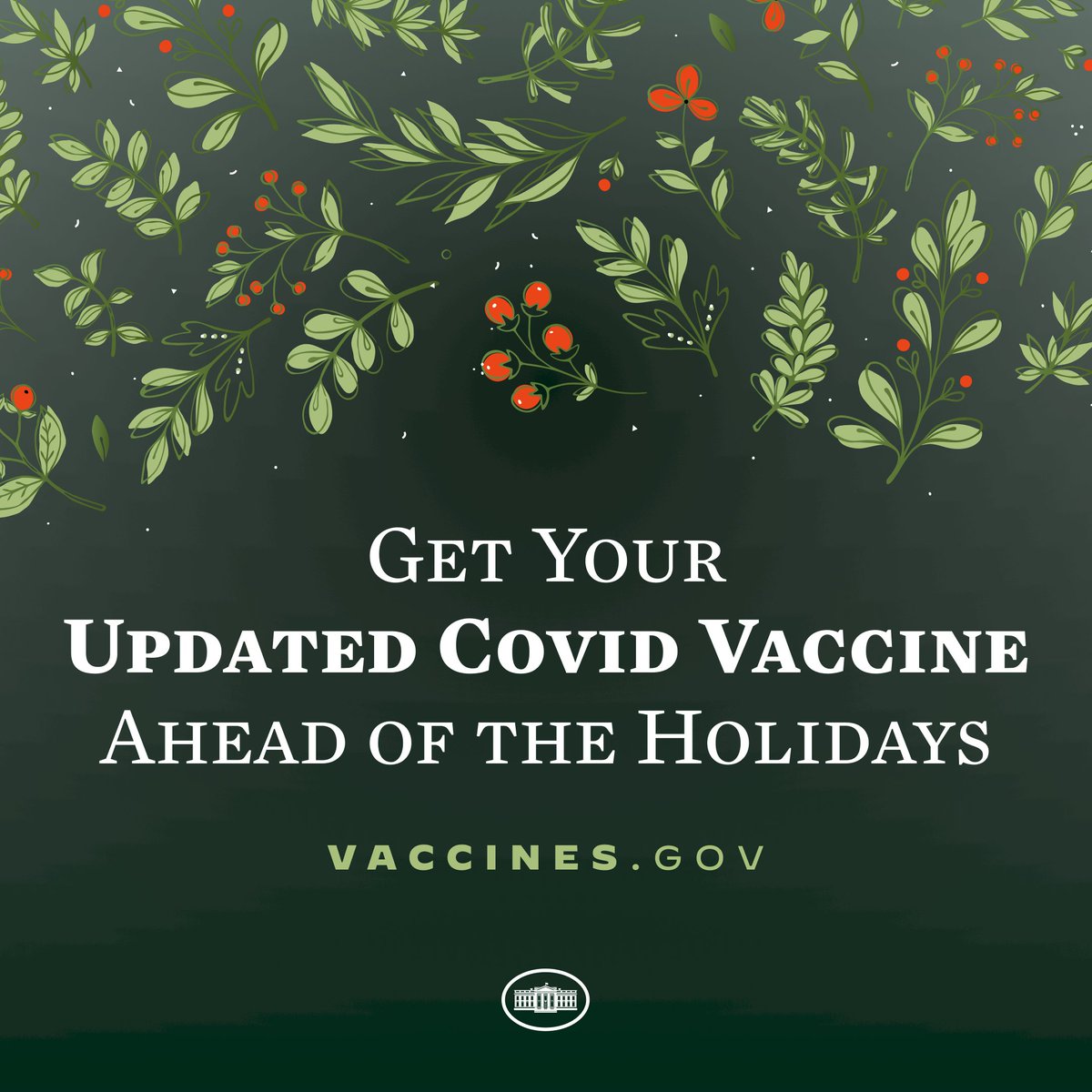 WhiteHouse46's tweet image. Get your updated COVID vaccine as soon as possible to ensure a safe and healthy holiday season.

Vaccines.gov