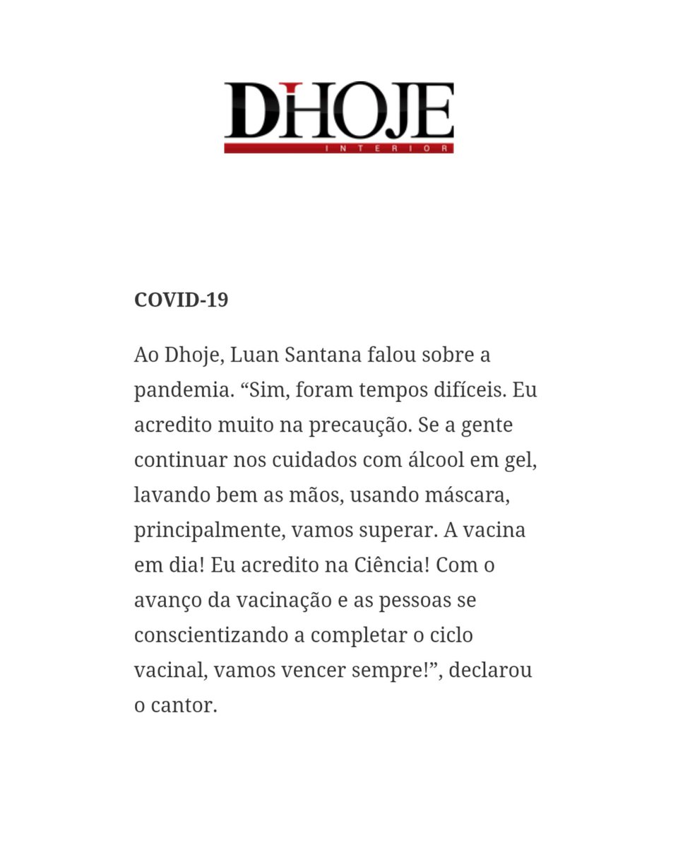 📰 | CONSCIENTE: Luan Santana fala sobre o seu show no 'Canta BB' e reafirma a importância do ciclo vacinal completo em meio a novas variantes da covid!

Saiba mais bit.ly/3uiRaCa