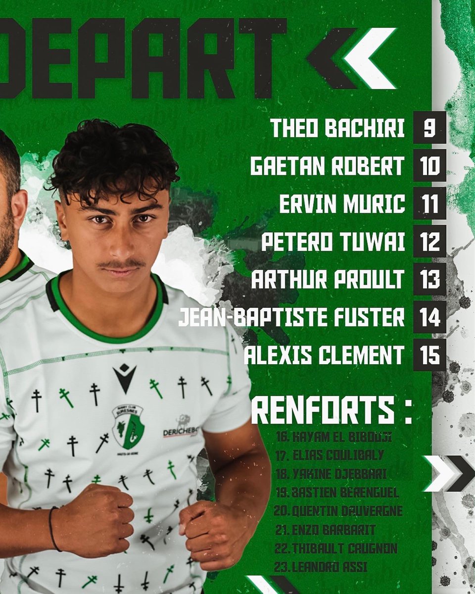 [ COMPOSITION 📇 ]

Non non, on ne vous a pas oublié. 😉
Le match face à Cognac St Jean d’Angély se tenant demain, c’est ce soir que nous dévoilons la composition d’équipe. 
Pour rester dans le wagon de tête, il faudra ramener des points de Charente-Maritime. Bon match messieurs!