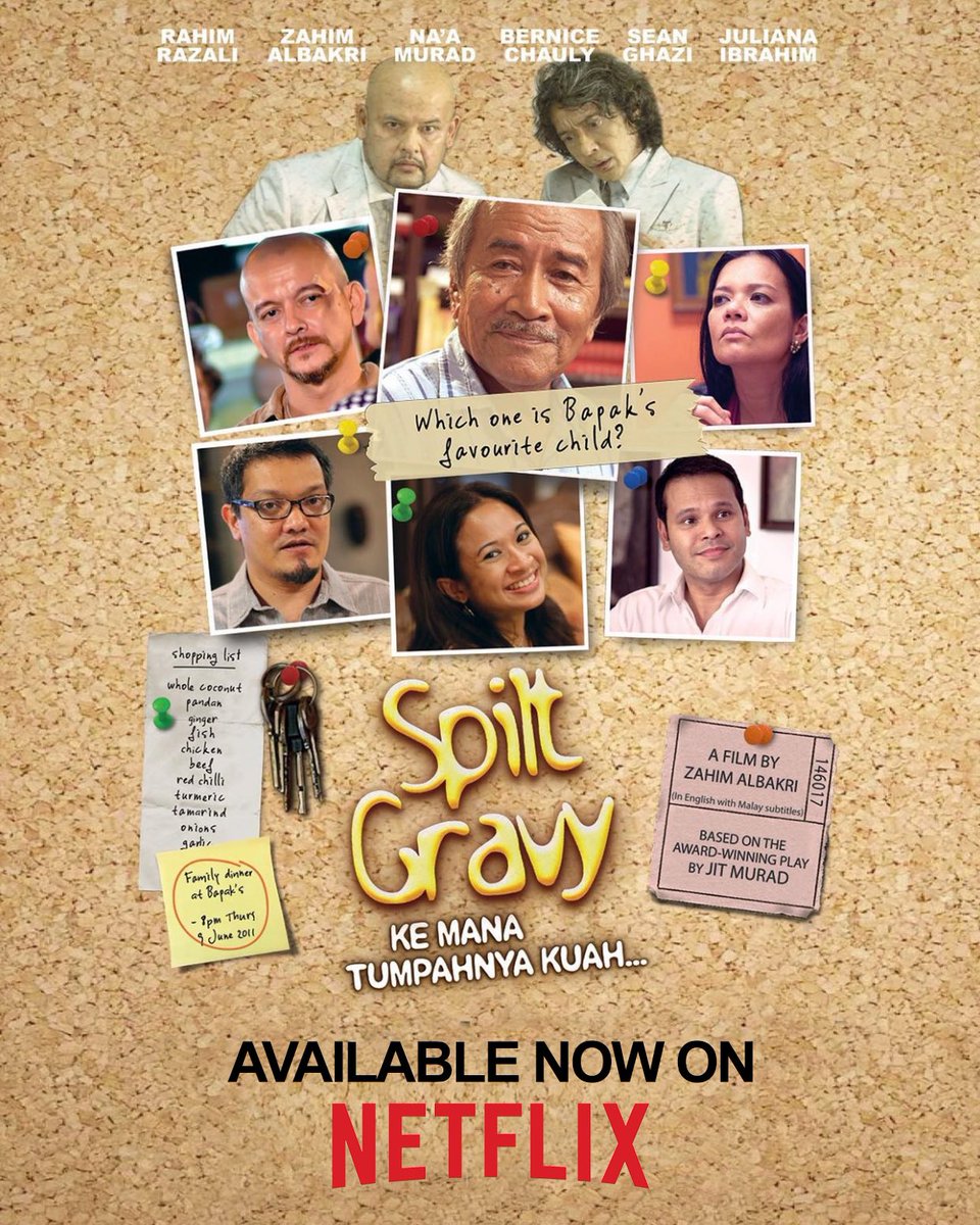SPILT GRAVY / Ke Mana Tumpahnya Kuah… Available now on NETFLIX!

#film #filem #pawagam #wayang #cinema #movie #spiltgravyonrice #spiltgravymovie #filmproduction #malaysia #savethedate #family #bapak #father #siblings #netflix