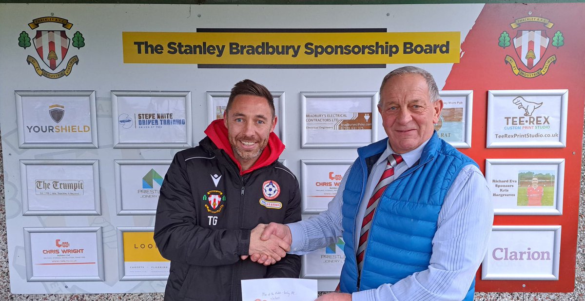 ThackleyAFC's tweet photo. MAN OF THE MATCH 🏆

Tom Greaves was picked as man of the match today by our match sponsor Ray Killick.

Tom scored 2 goals to put us ahead twice, before conceding late and falling to a 4-2 defeat 🆚 Emley

#ThackleyAFC https://t.co/rZsEEJesDZ