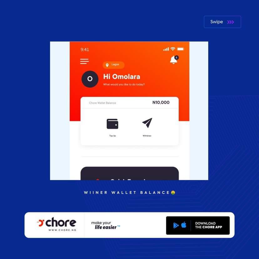 Peep our last week's winners and their gifts🥳😎
You stand a chance to win these and more by participating in our weekly quizzes.
Have you downloaded the CHORE App??? 👀