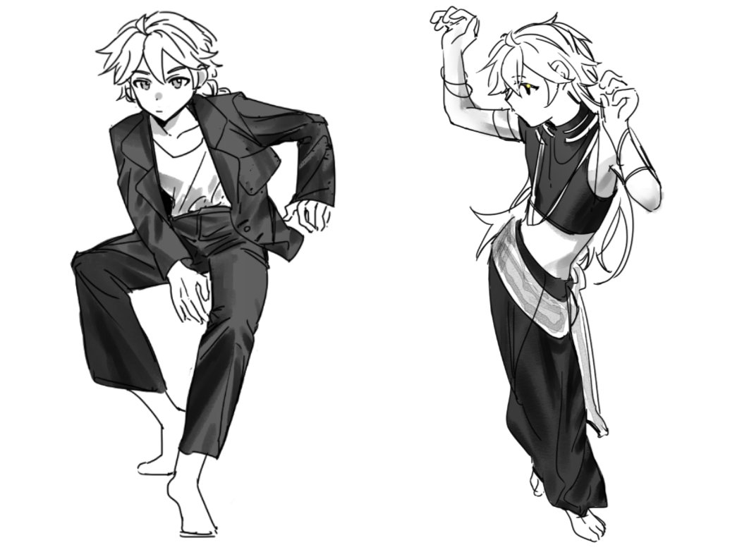 feice27's tweet photo. 一些草稿 #Aether #GenshinImpact #heizou #kazuha https://t.co/ItsR0yRP2z