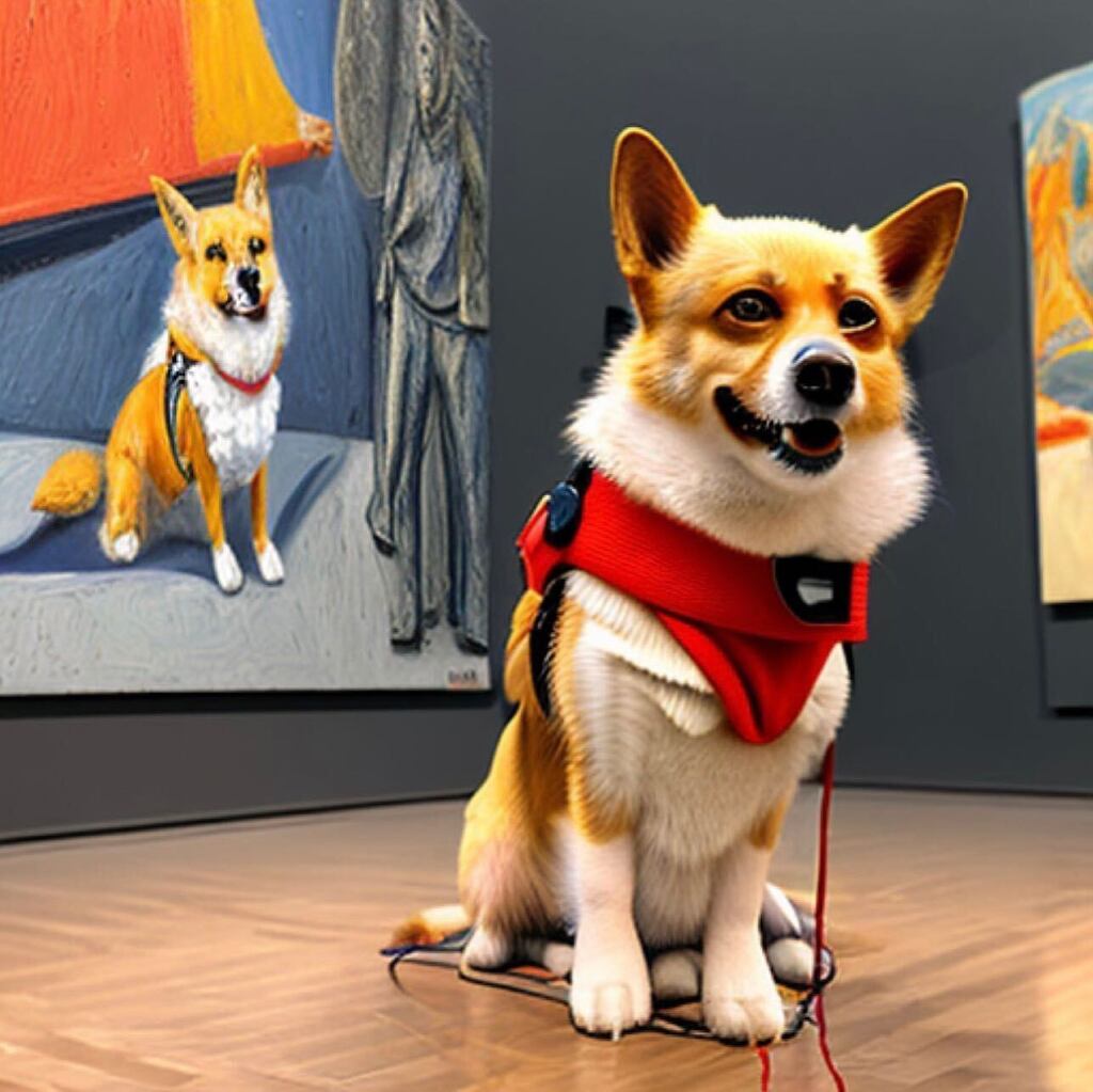 corgiceo's tweet photo. #corgibasel #vernissage #yes
.
.
#theartistispresent - thanks to #stablediffusion #dreambooth
.
.
#artbasel #artbaselmiami #corgi #corgisofinstagram #corgilove #doggallery #corgiart #artofdog #dogart #dogartwork #petgallery #artistsoninstagram #aiart… https://t.co/lv5k6YCRSA https://t.co/2iI1dvYa1m