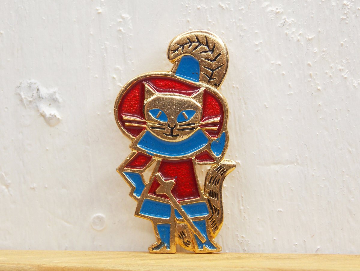 Excited to share the latest addition to my #etsy shop: Puss in Boots pin, Childrens metal pin, Backpack pin, Fairy tale character etsy.me/3XQRiGu #red #birthday #christmas #blue #pussinbootspin #fairytalecat #clothingdecor #backpackpin #sovietpin